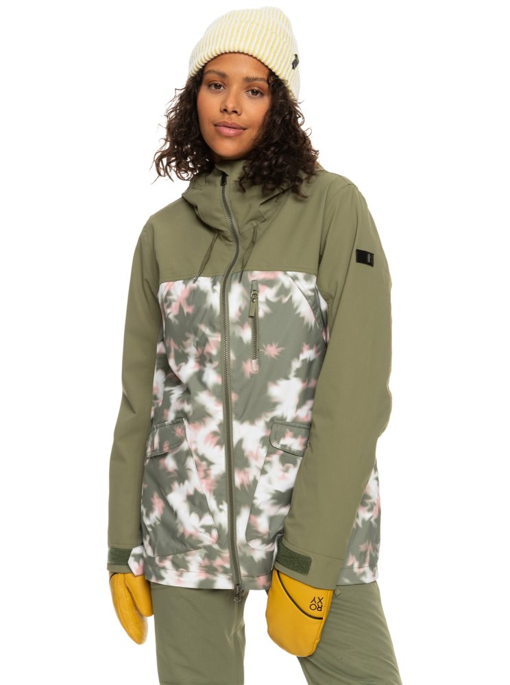 Veste De Ski Roxy Stated Insulated Vert Foncé Femme | JES-94760427