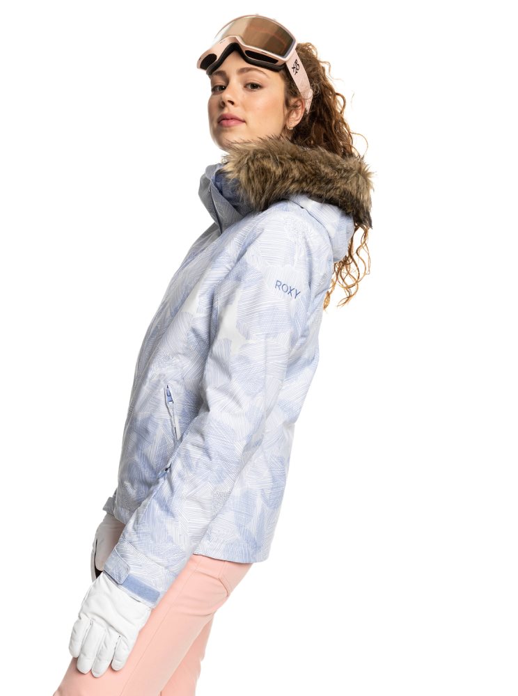 Veste De Ski Roxy Jet Ski Insulated Blanche Bleu Femme | QHH-14195565