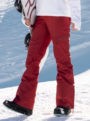 Pantalon Ski Roxy Cabin Slim Fit Rouge Foncé Femme | NEH-99051106