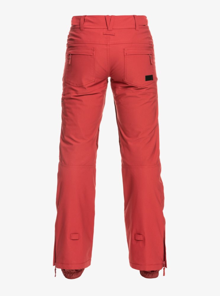 Pantalon Ski Roxy Cabin Slim Fit Rouge Foncé Femme | NEH-99051106