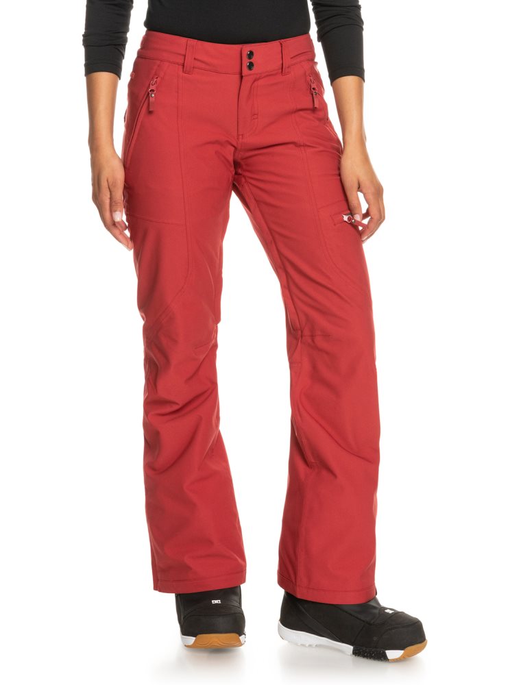 Pantalon Ski Roxy Cabin Slim Fit Rouge Foncé Femme | NEH-99051106