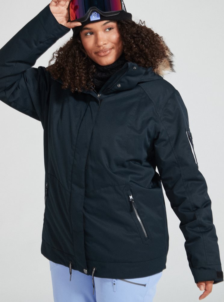 Veste De Ski Roxy Meade Insulated Noir Femme | ECY-99110830