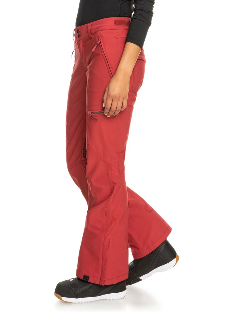 Pantalon Ski Roxy Cabin Slim Fit Rouge Foncé Femme | NEH-99051106