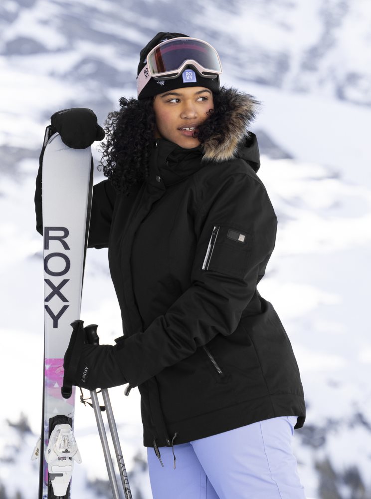 Veste De Ski Roxy Meade Insulated Noir Femme | ECY-99110830