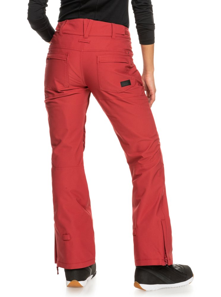 Pantalon Ski Roxy Cabin Slim Fit Rouge Foncé Femme | NEH-99051106