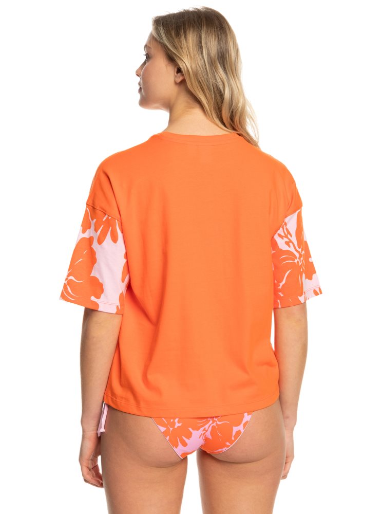 T Shirts Roxy Surf.Kind.Kate. Orange Femme | RUI-01278468