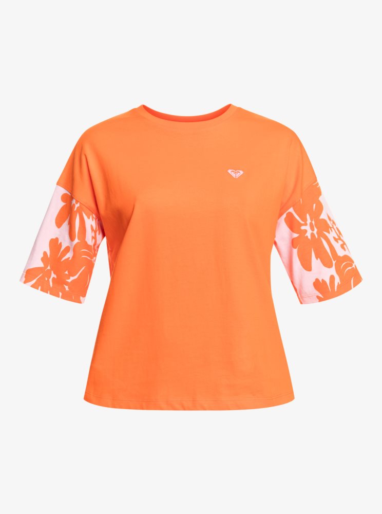 T Shirts Roxy Surf.Kind.Kate. Orange Femme | RUI-01278468