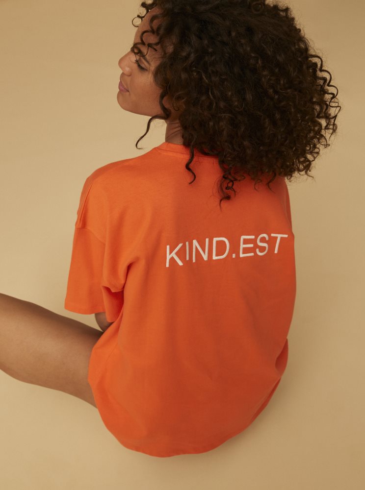 T Shirts Roxy Surf.Kind.Kate. Oversized Orange Femme | JVJ-56037032