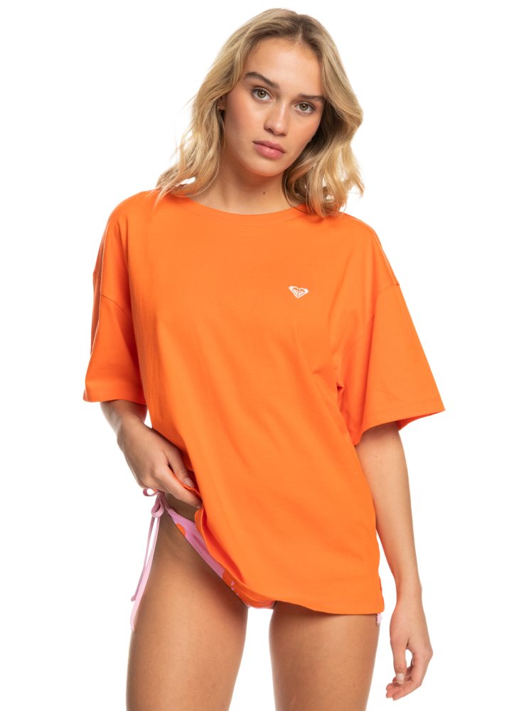 T Shirts Roxy Surf.Kind.Kate. Oversized Orange Femme | JVJ-56037032