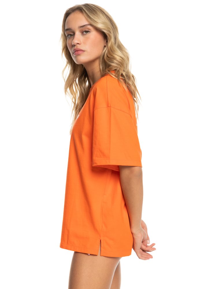 T Shirts Roxy Surf.Kind.Kate. Oversized Orange Femme | JVJ-56037032