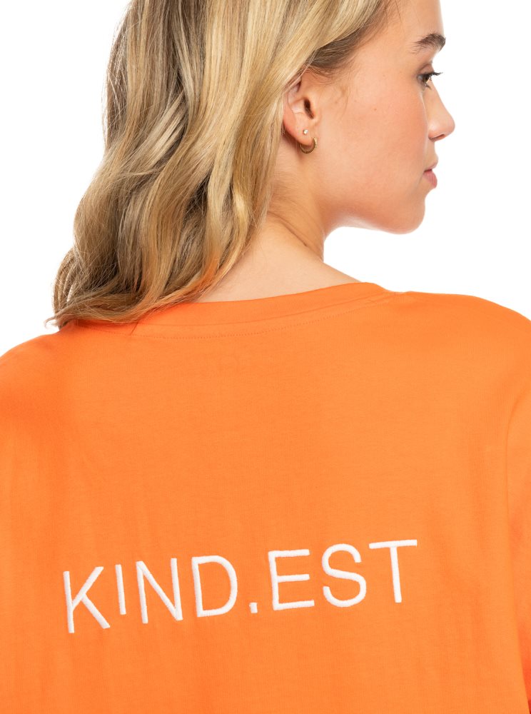 T Shirts Roxy Surf.Kind.Kate. Oversized Orange Femme | JVJ-56037032