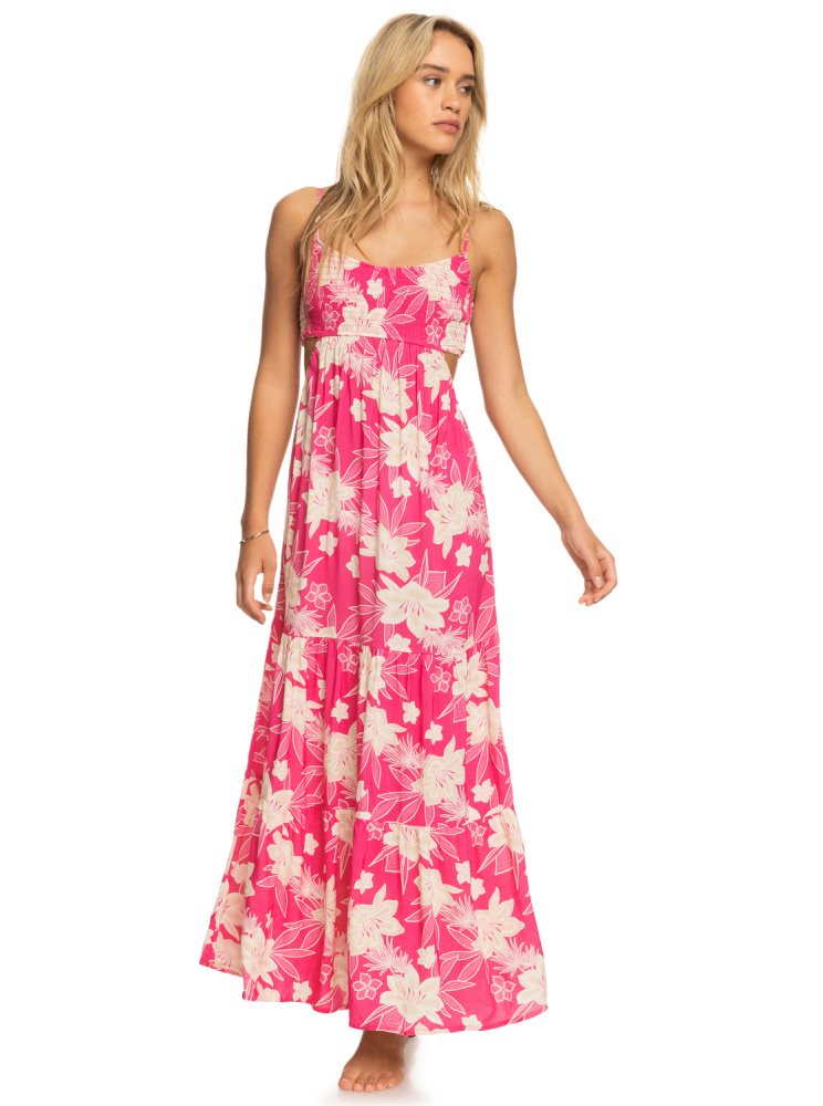 Peignoir Roxy Hot Tropics Maxi Rose Femme | NCV-53305741