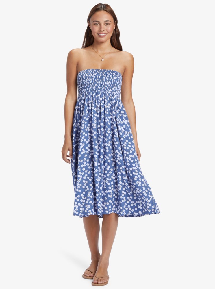 Jupes Roxy Cute Summer Midi Bleu Femme | RWT-15316274