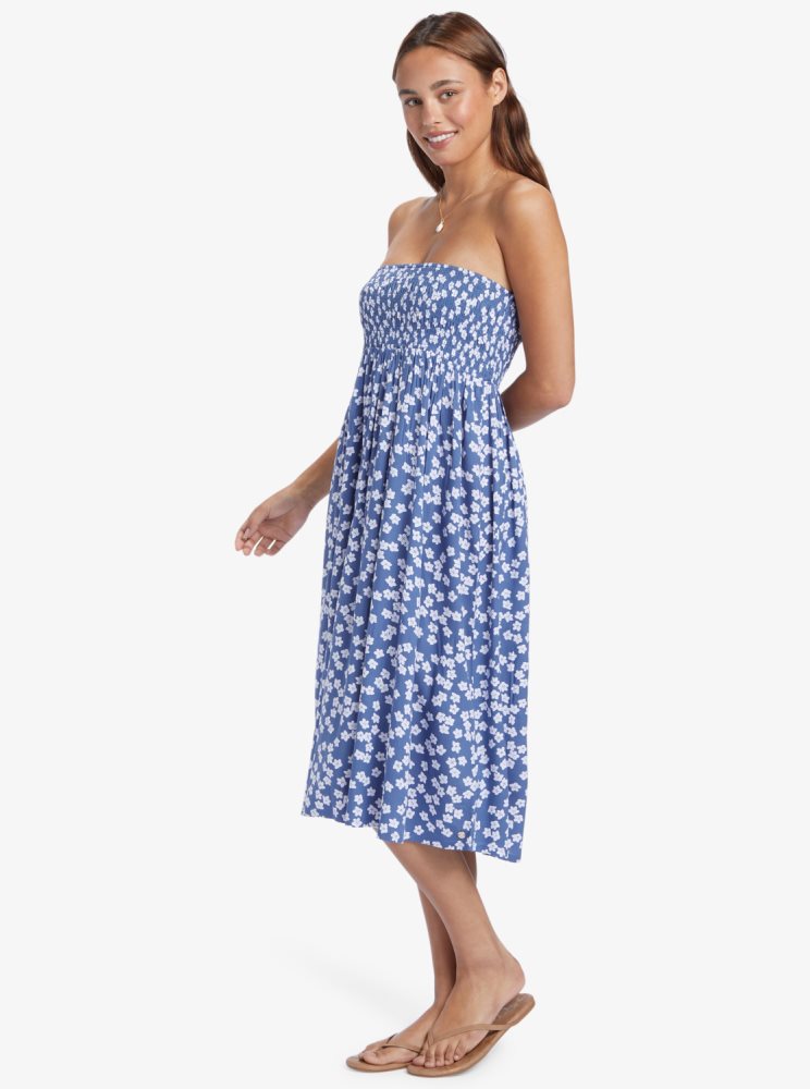 Jupes Roxy Cute Summer Midi Bleu Femme | RWT-15316274