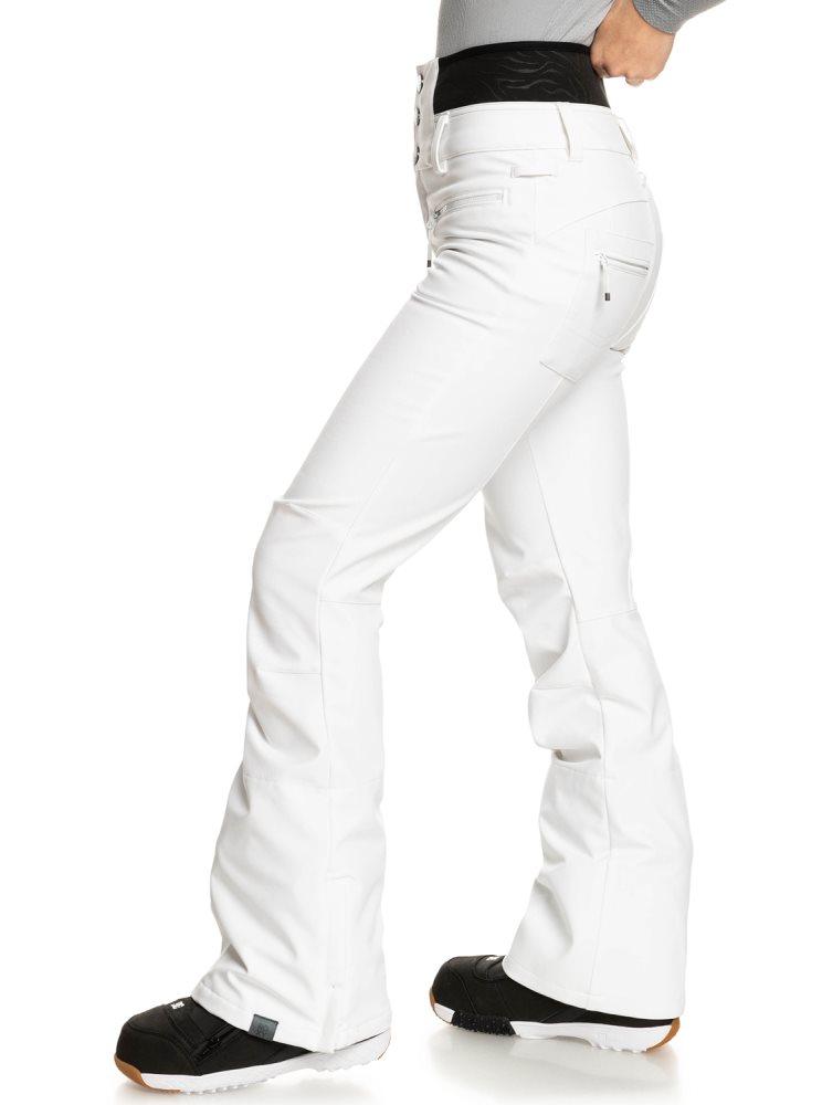 Pantalon Ski Roxy Rising High Technical Blanche Femme | PFH-24720412