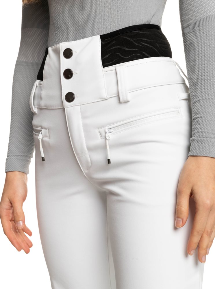 Pantalon Ski Roxy Rising High Technical Blanche Femme | PFH-24720412