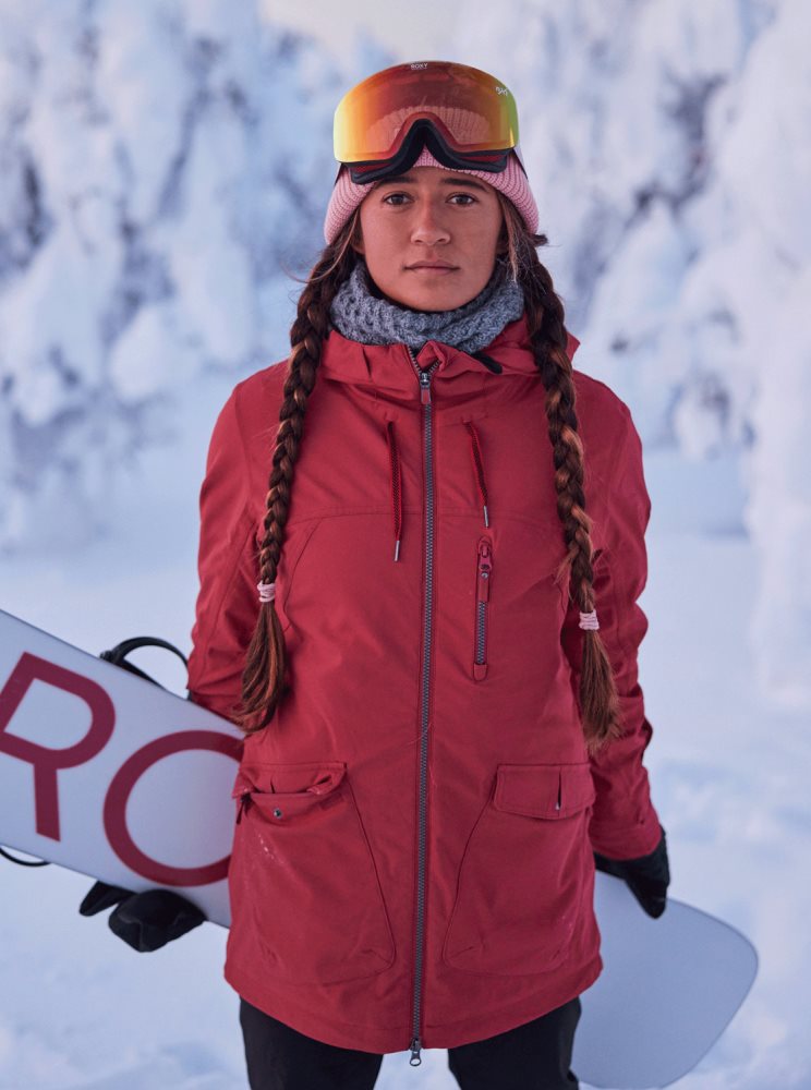 Veste De Ski Roxy Stated WarmLink Rouge Foncé Femme | RSO-08703593