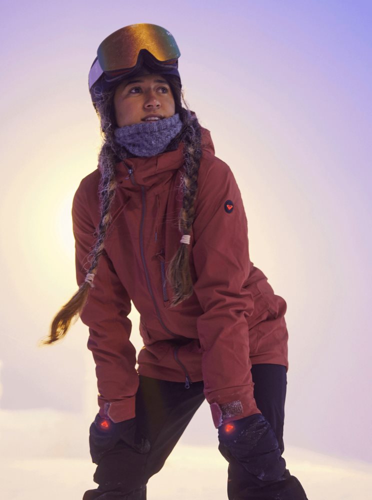 Veste De Ski Roxy Stated WarmLink Rouge Foncé Femme | RSO-08703593