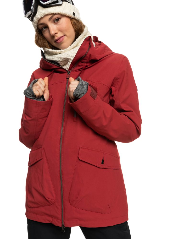 Veste De Ski Roxy Stated WarmLink Rouge Foncé Femme | RSO-08703593