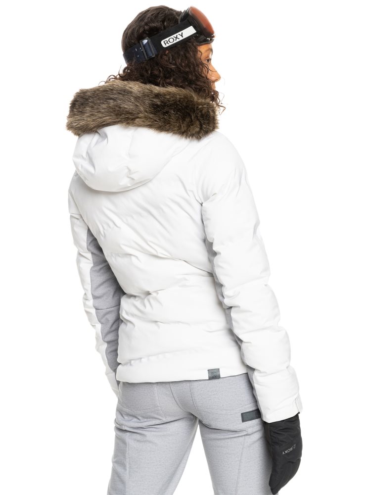 Veste De Ski Roxy Neige Storm Insulated Blanche Femme | QLE-04070060