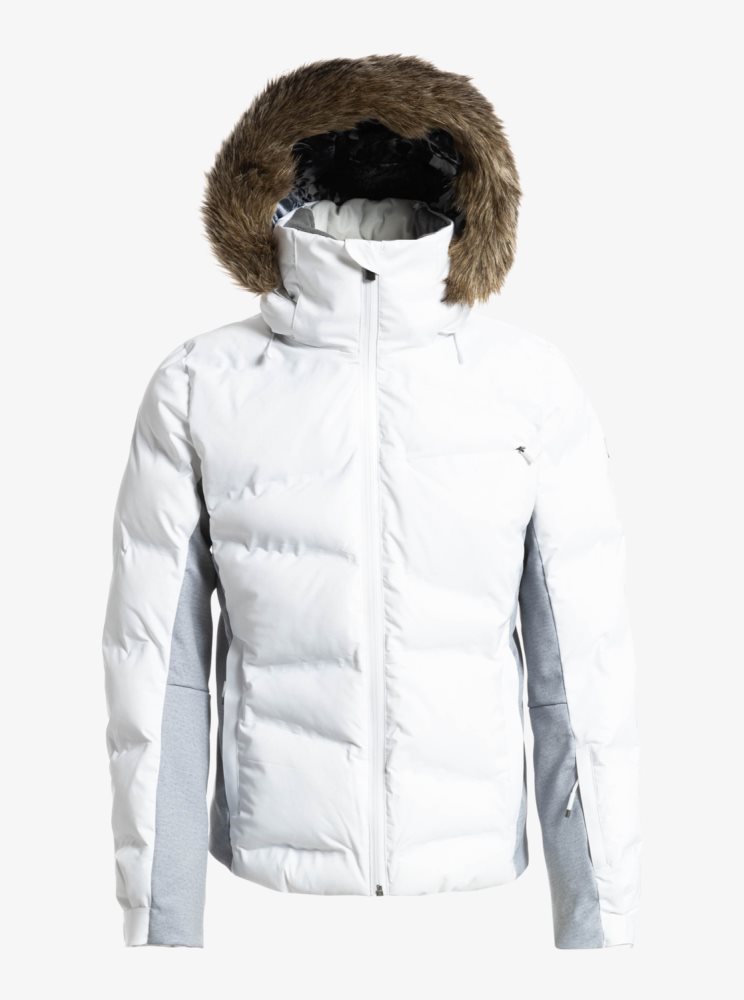 Veste De Ski Roxy Neige Storm Insulated Blanche Femme | QLE-04070060