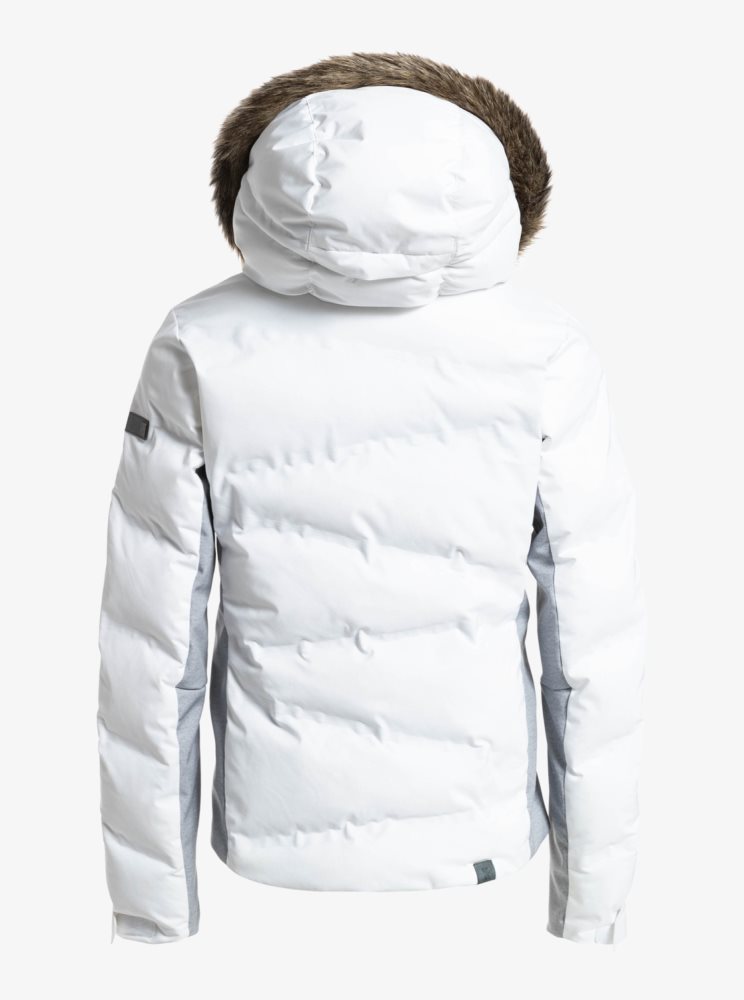 Veste De Ski Roxy Neige Storm Insulated Blanche Femme | QLE-04070060