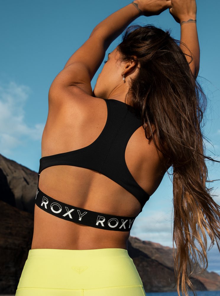 Soutien Gorge Sport Roxy Bold Moves Grise Foncé Femme | SUG-96618302