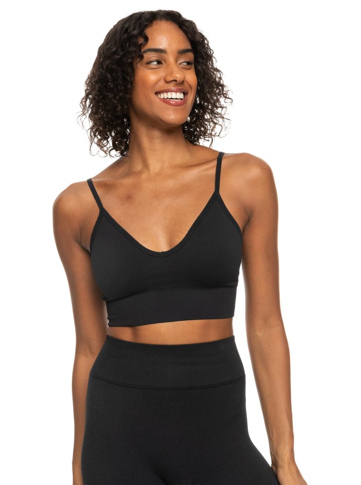 Soutien Gorge Sport Roxy Chill Out Seamless Grise Foncé Femme | UQN-23543902