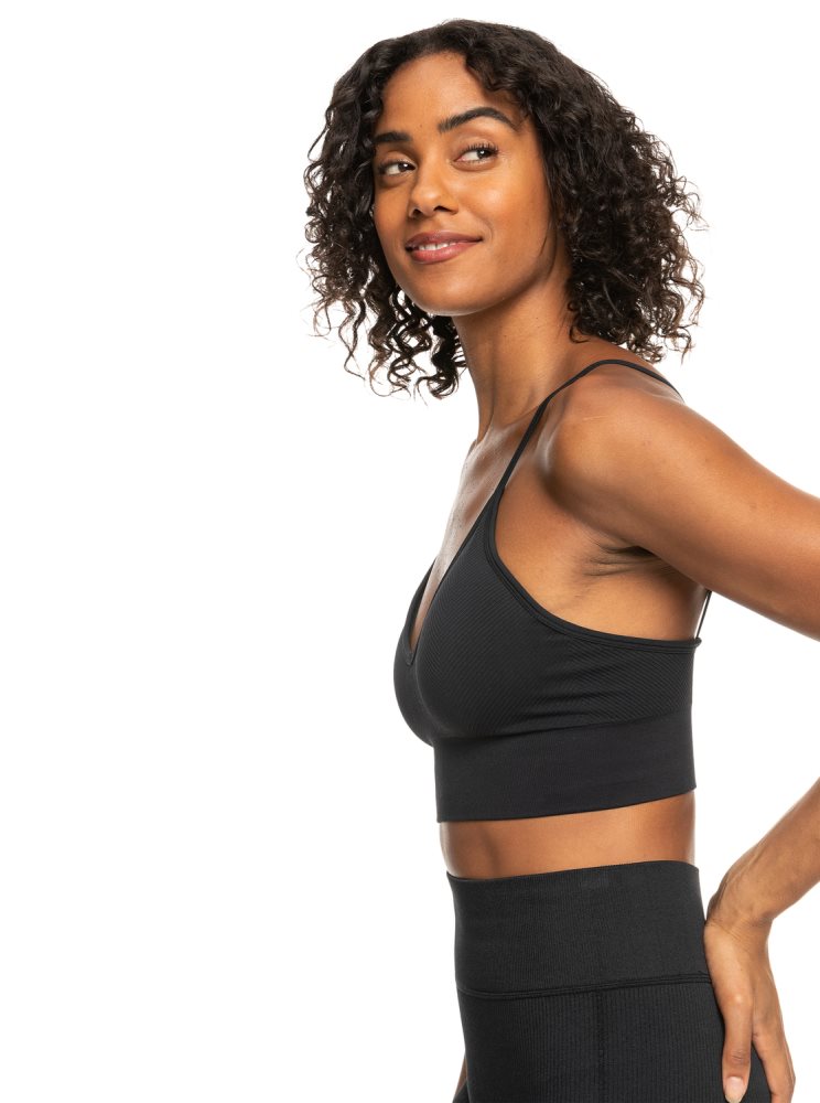 Soutien Gorge Sport Roxy Chill Out Seamless Grise Foncé Femme | UQN-23543902