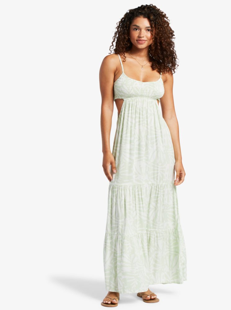 Peignoir Roxy Hot Tropics Maxi Blanche Vert Femme | GJC-09748822