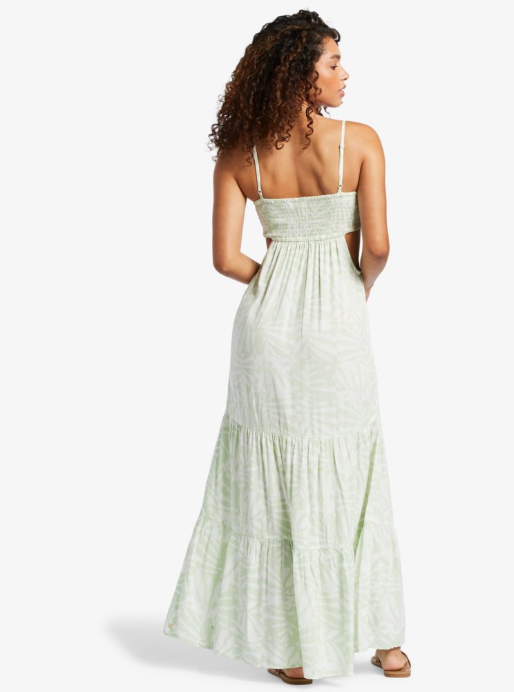 Peignoir Roxy Hot Tropics Maxi Blanche Vert Femme | GJC-09748822