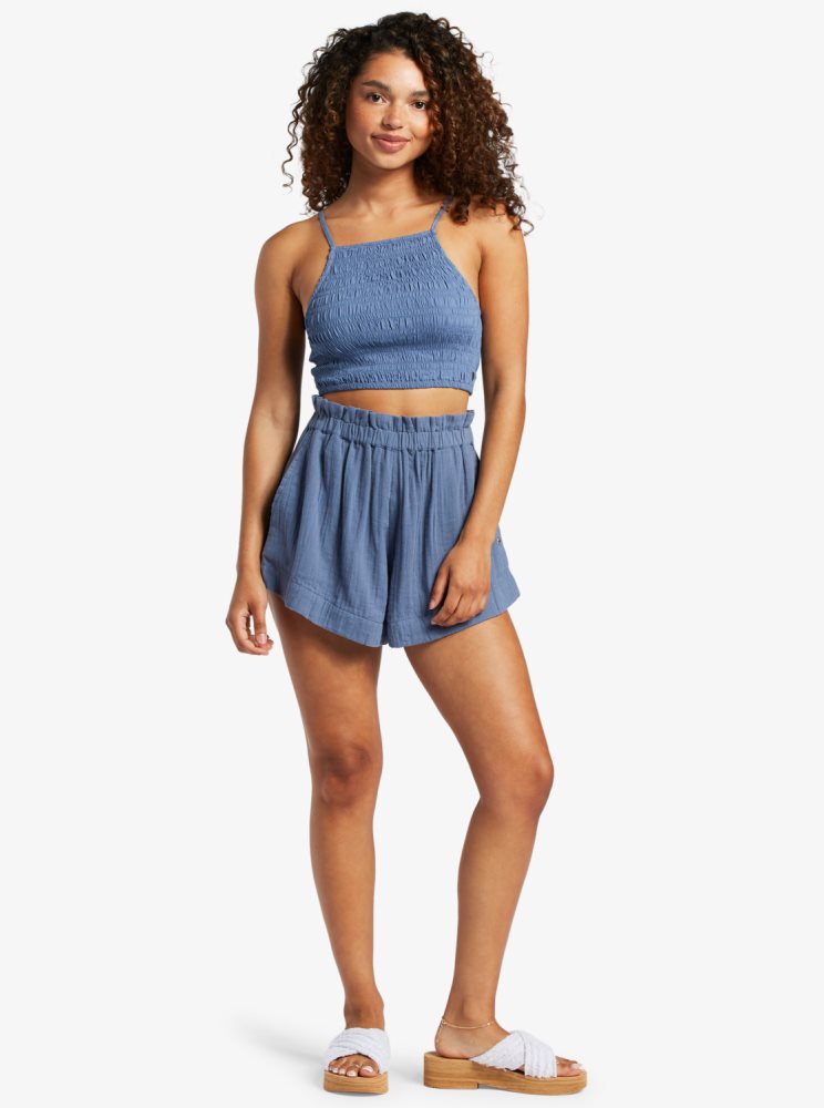 Shorts Roxy What A Vibe Beach Bleu Femme | KHX-35082525