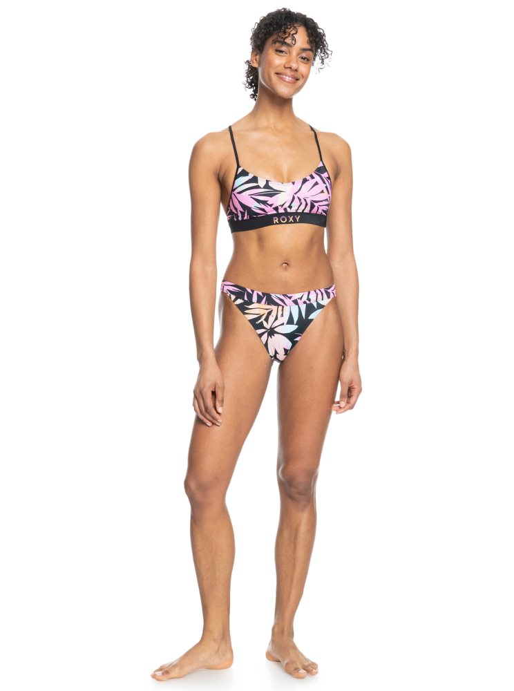 Bas De Bikini Roxy Active Sport Grise Foncé Vert Femme | GZM-33546353