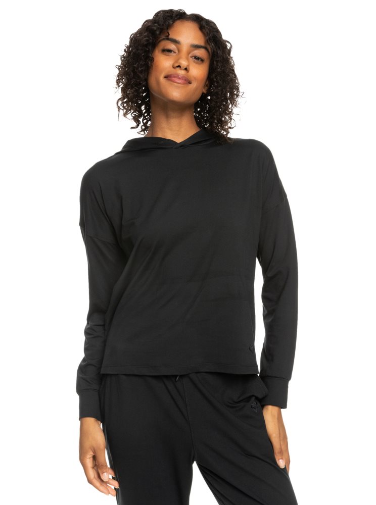 Sweat à Capuche Roxy Naturally Active Grise Foncé Femme | JBJ-59072802