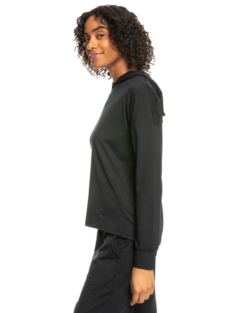 Sweat à Capuche Roxy Naturally Active Grise Foncé Femme | JBJ-59072802