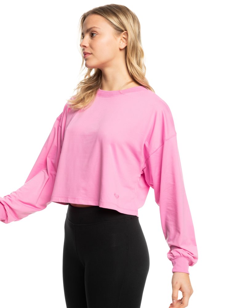 T Shirts Roxy Naturally Active Long Sleeve Violette Femme | PJL-71399973