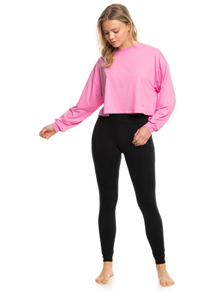 T Shirts Roxy Naturally Active Long Sleeve Violette Femme | PJL-71399973