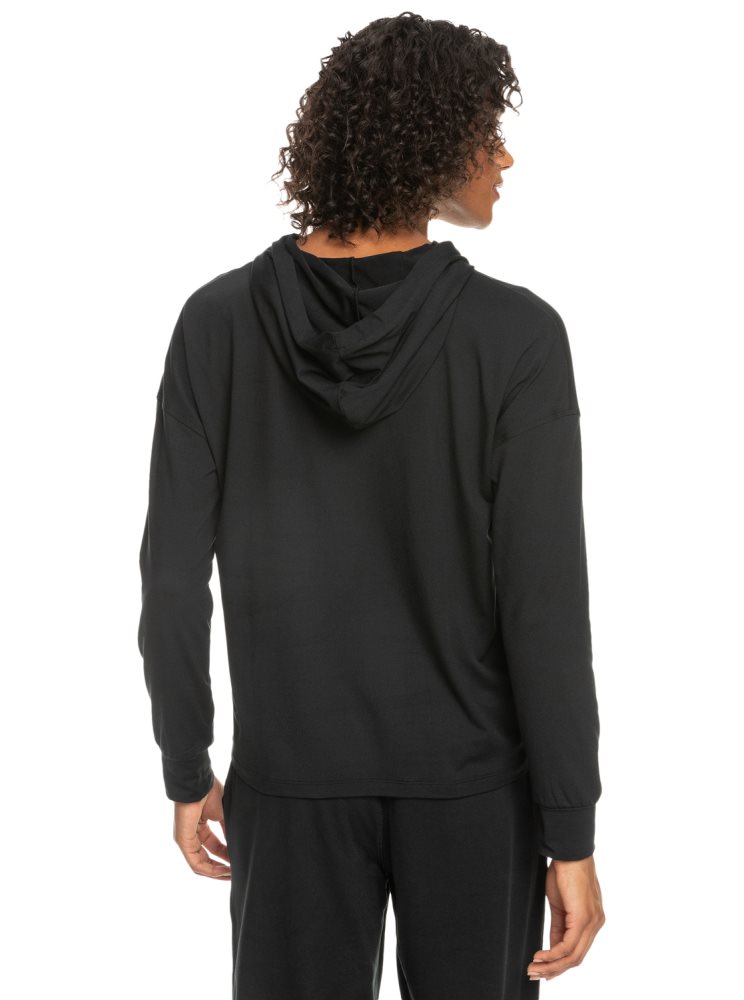 Sweat à Capuche Roxy Naturally Active Grise Foncé Femme | JBJ-59072802