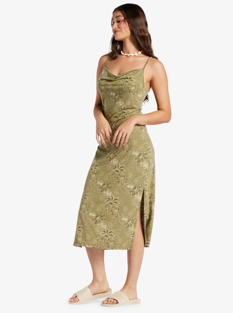 Peignoir Roxy Last Dance Midi Vert Femme | YNN-68606785