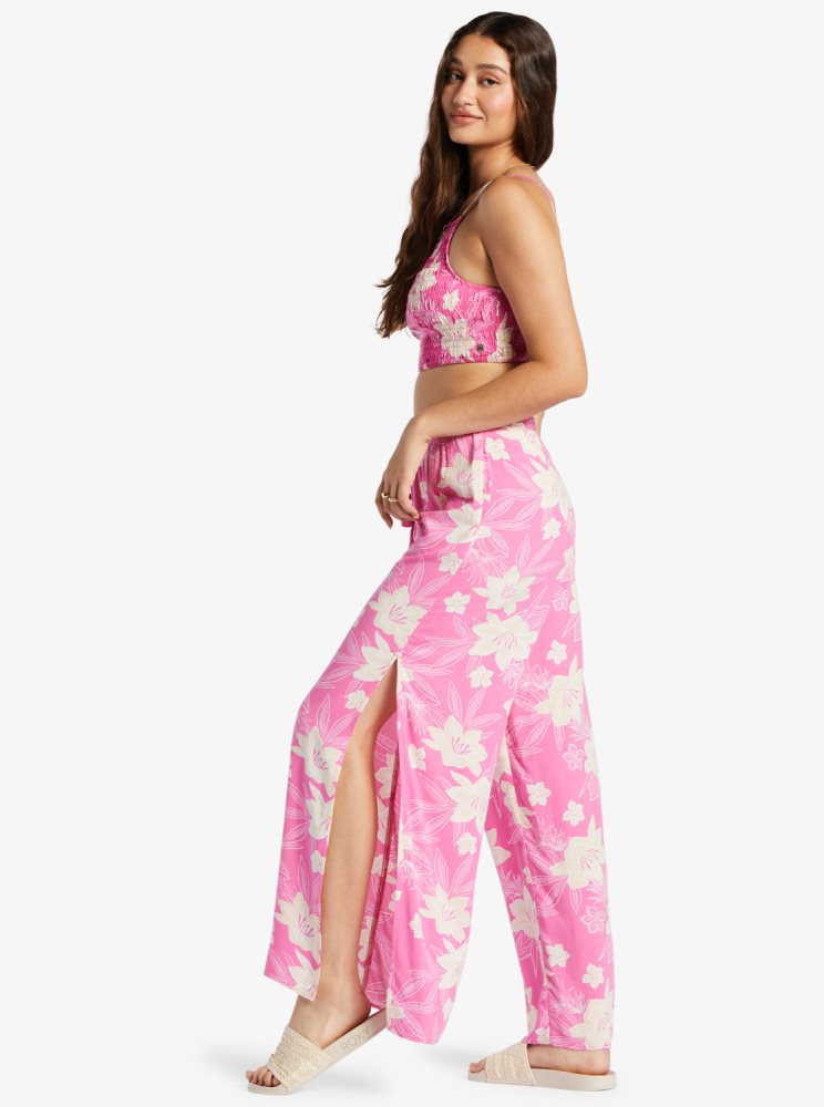 Pantalon Roxy Tropical Rhythm Beachy Rose Femme | NRY-44927813