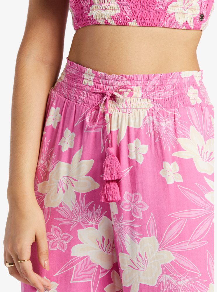 Pantalon Roxy Tropical Rhythm Beachy Rose Femme | NRY-44927813