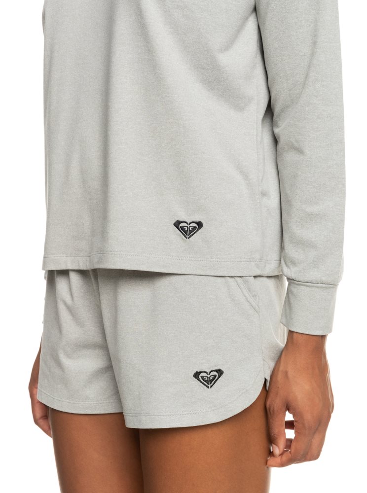 Sweat à Capuche Roxy Naturally Active Grise Femme | DQS-02197391