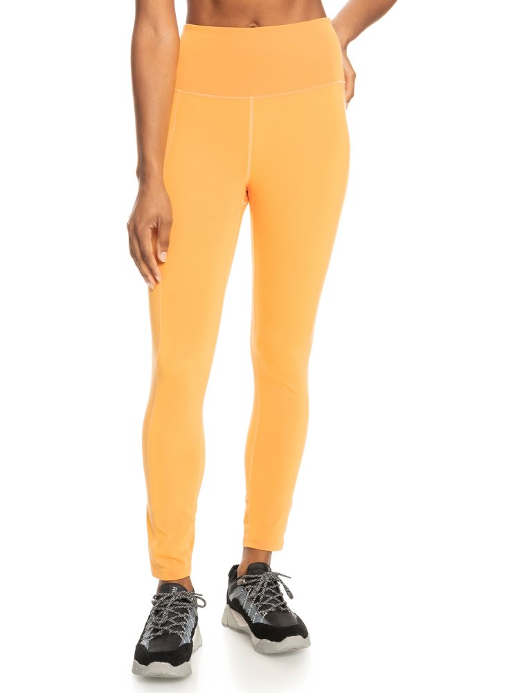 Leggings Roxy Heart Into It Technical Orange Femme | OMN-31268637