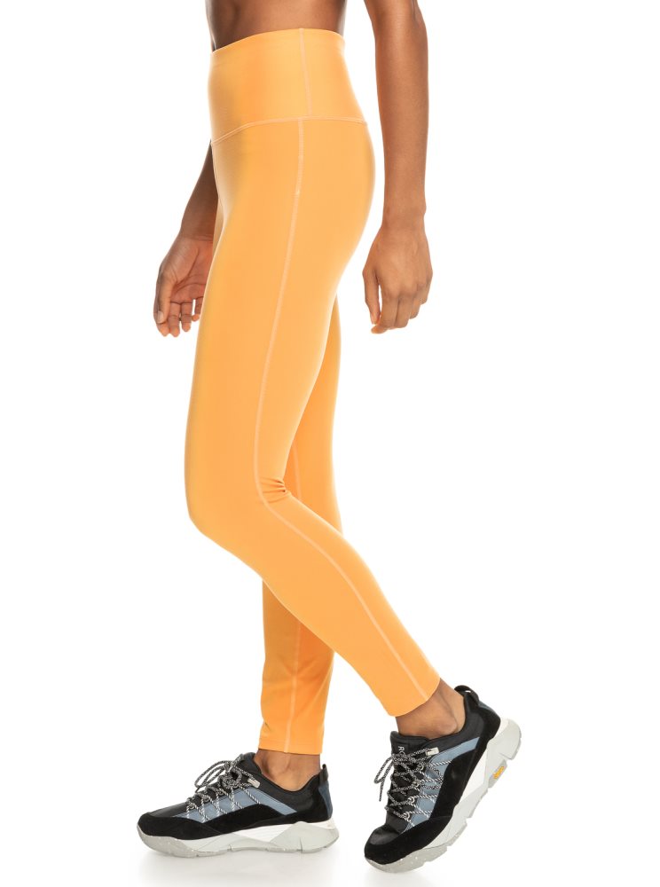 Leggings Roxy Heart Into It Technical Orange Femme | OMN-31268637