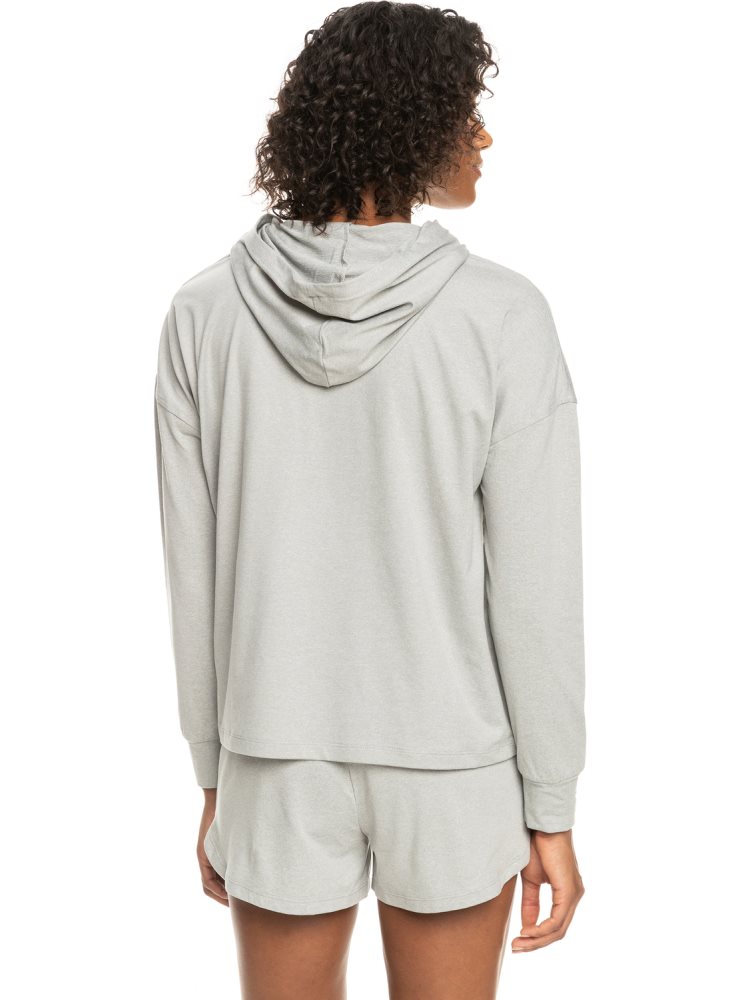 Sweat à Capuche Roxy Naturally Active Grise Femme | DQS-02197391