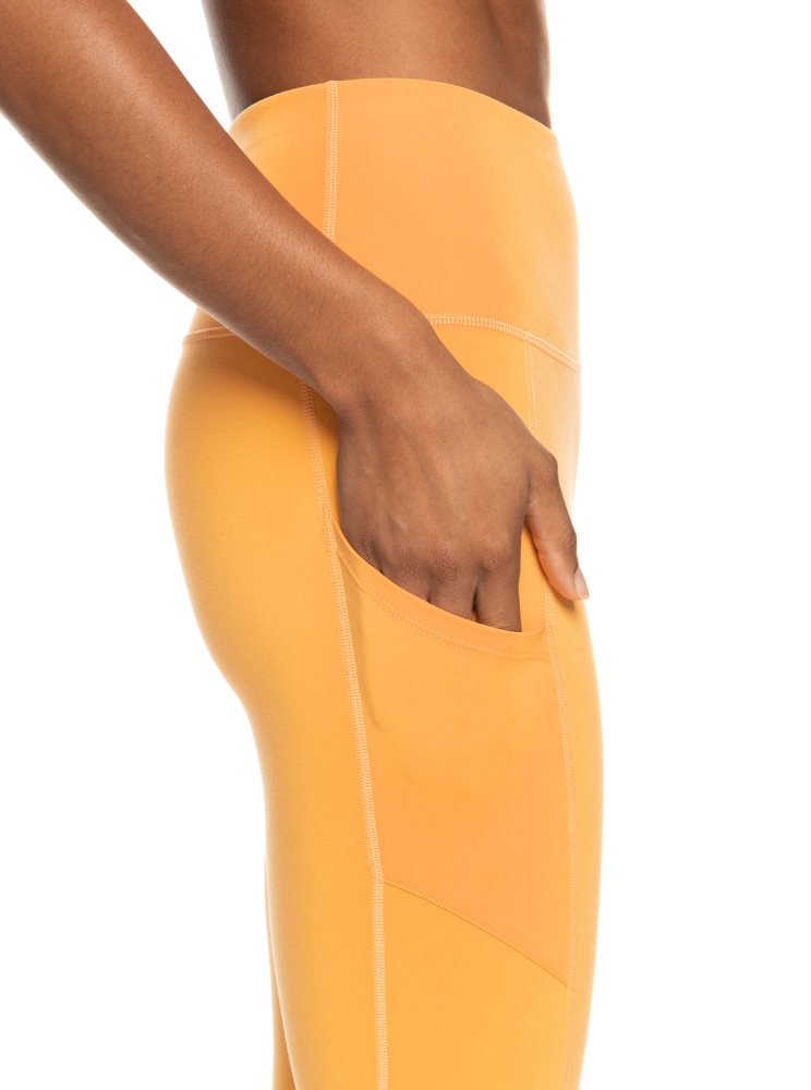 Leggings Roxy Heart Into It Technical Orange Femme | OMN-31268637