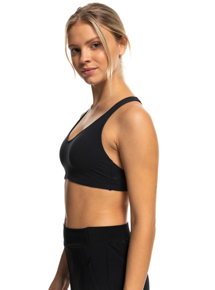 Soutien Gorge Sport Roxy Heart Into It Grise Foncé Femme | ACN-19370572