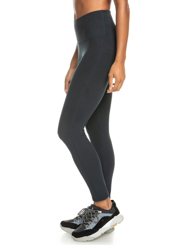 Leggings Roxy Heart Into It Technical Grise Foncé Femme | AYV-23785490