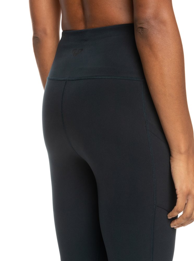 Leggings Roxy Heart Into It Technical Grise Foncé Femme | AYV-23785490