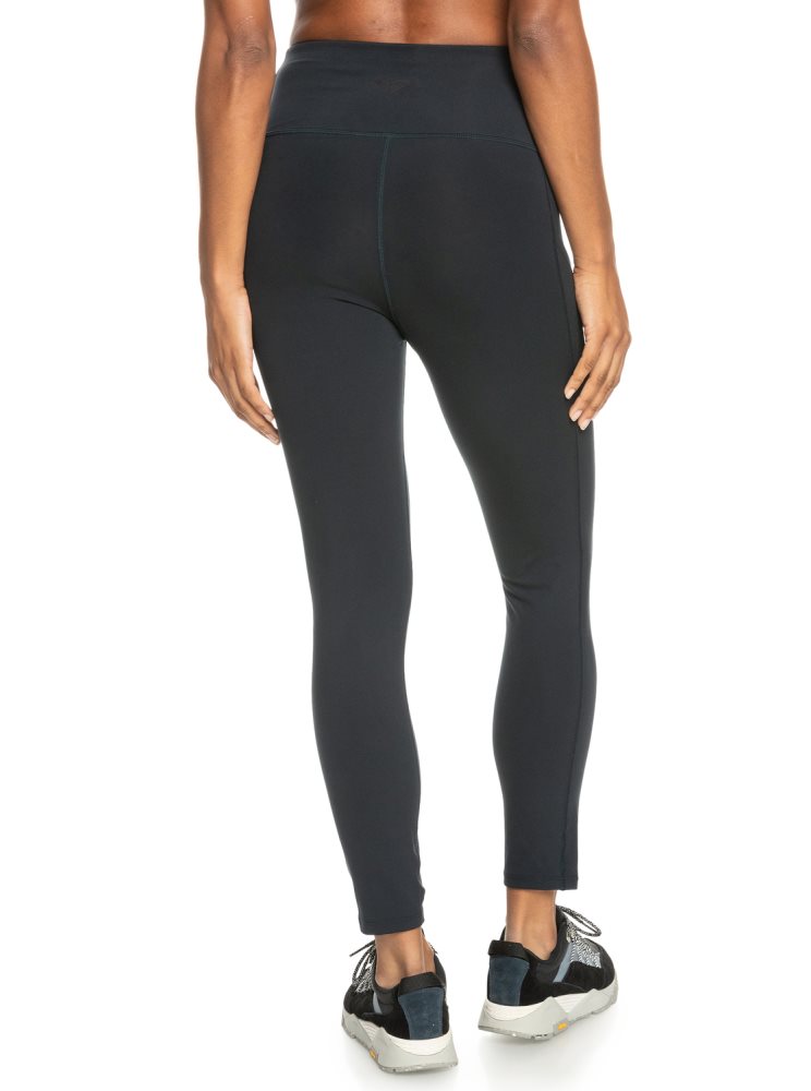 Leggings Roxy Heart Into It Technical Grise Foncé Femme | AYV-23785490